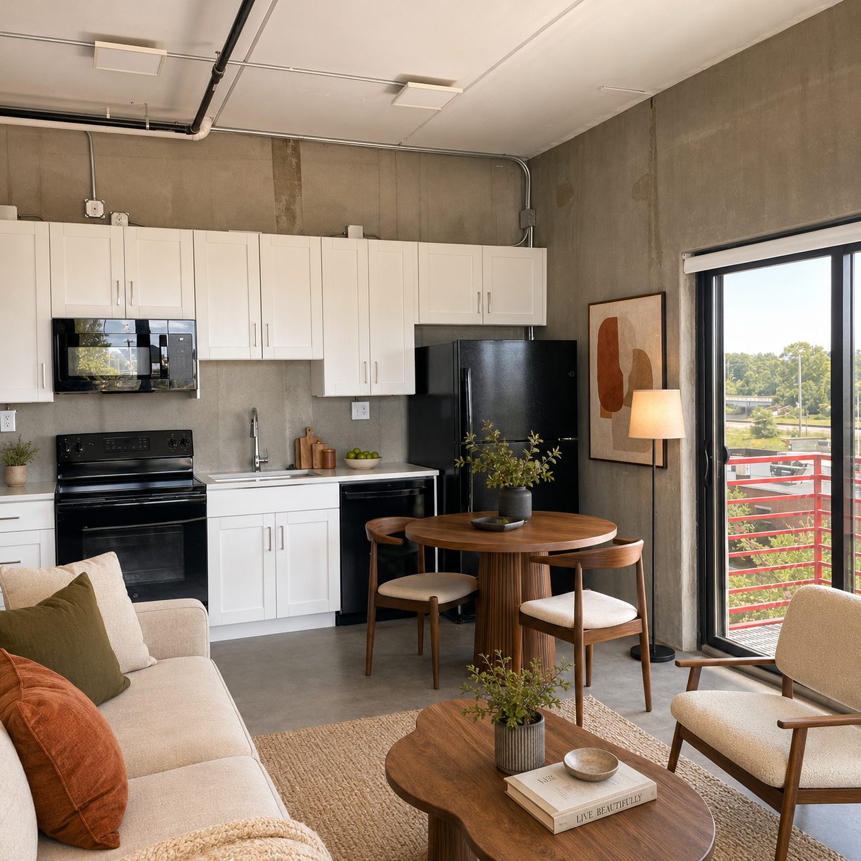 Harrison Circle, finished kitchen and living area