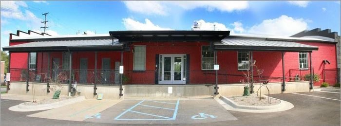 The Ignertia Building, front exterior and parking area