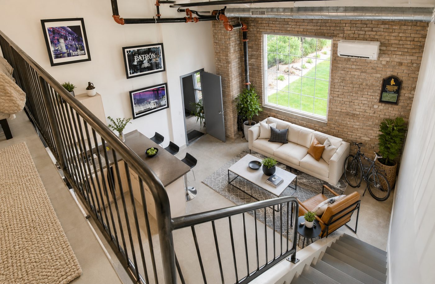 The Ignertia Building, loft apartment viewed from the upper level