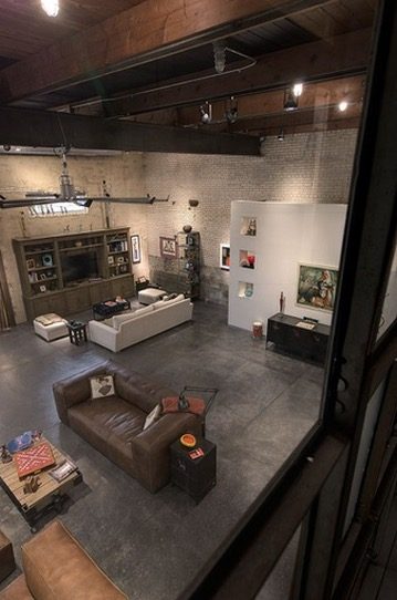 The Ignertia Building, loft living room viewed from the mezzanine