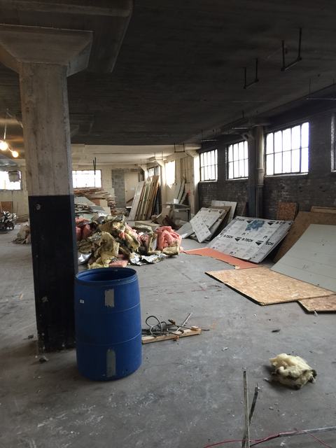 Walbridge Common, interior during construction