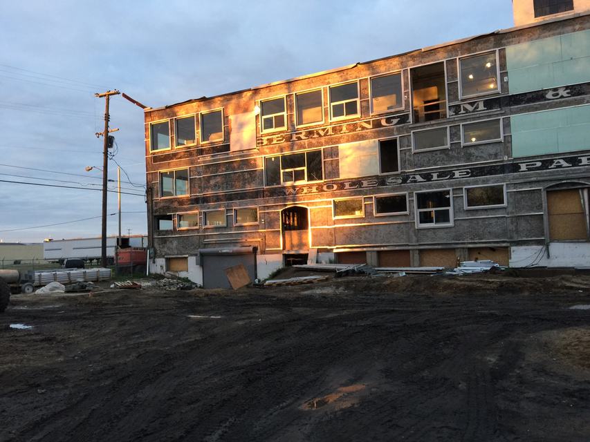 Walbridge Common, exterior nearing completion