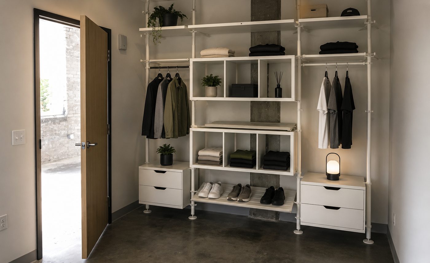Walbridge Common, finished unit closet and wardrobe storage