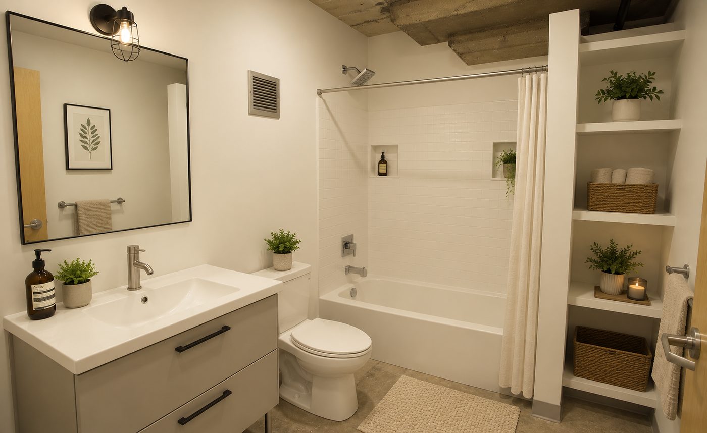 Walbridge Common, finished unit bathroom